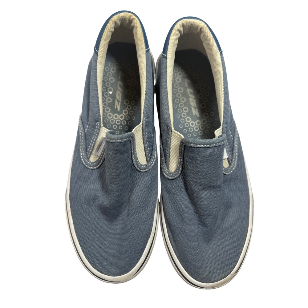 Lugz Clipper Slip On Sneakers Womens Size 7.5 Blue Canvas Casual Comfort Loafers